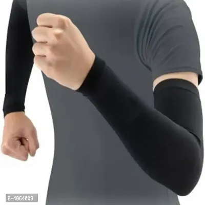 Cotton Arm Sleeve For Men  Women  (Free, Black)-thumb0