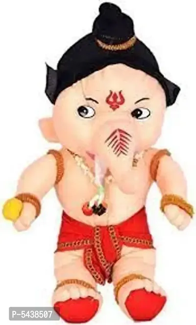 Bal ganesh ganpati teddy bear soft stuffed plush toy kid children birthday gift/lord ganesha toy for kids (30cm)-Multi color-thumb0
