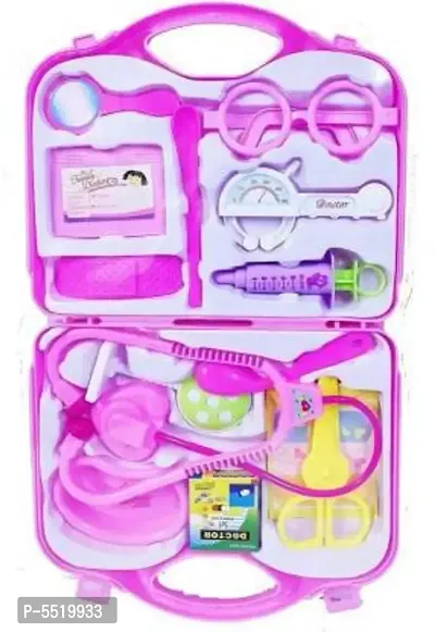 Doctor Set 14 Pcs Kit For Kids (Pink)-thumb0