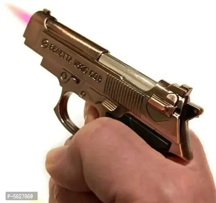 Small Beretta Gun Look Shaped Pocket Size lighter ( Cigarette Lighter - Bronze)-thumb0