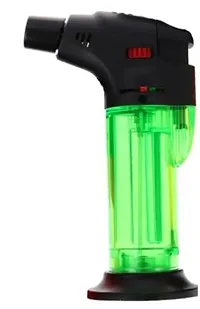 Green Double Heavy Jet Flame Lighter Hukkah , Cigar,Cigarette , BBQ Parties User Heavy Double Jet Flame Lighter Red Color|Gas Lock System And Adjustable Flame Lock With Lighter Stand Adjustable Flame-thumb1