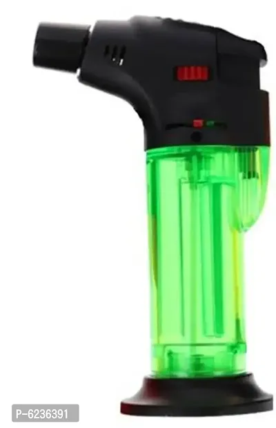 Green Double Heavy Jet Flame Lighter Hukkah , Cigar,Cigarette , BBQ Parties User Heavy Double Jet Flame Lighter Red Color|Gas Lock System And Adjustable Flame Lock With Lighter Stand Adjustable Flame-thumb2