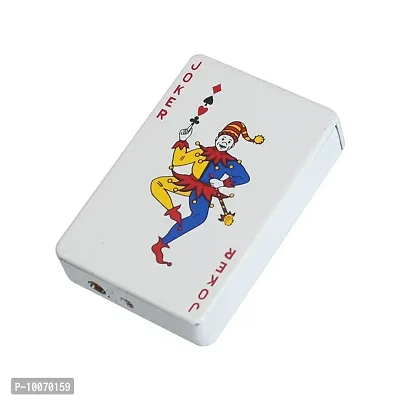 White Joker Printed Pocket Cigarette Lighter