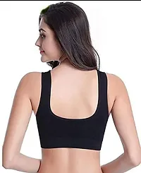 Women Air Cotton Non Padded Non-Wired Air Sports Bra (Pack of 3)-thumb2