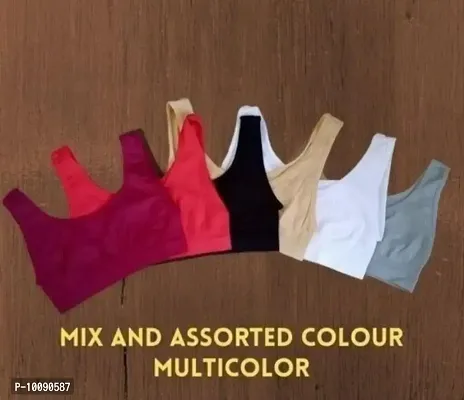 Buy Women Air Cotton Non Padded Non-Wired Air Sports Bra (Pack of 6) Online  In India At Discounted Prices