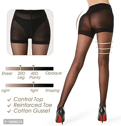 Nylon High waist pantyhose stretchable stockings for girls and women pack of (1)-thumb0