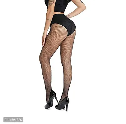 Womens/Girls Pantyhose Fishnet Stockings,Free Size, Black-thumb0