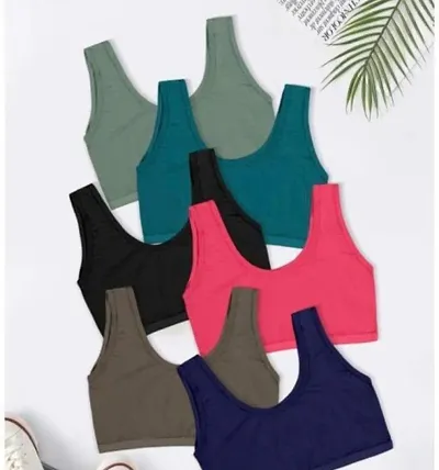 Women Air Non Padded Non-Wired Air Sports Bra (Pack of 6)