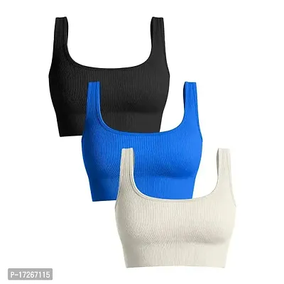 Vaishnavii Air Cotton Non Padded Non-Wired Air Sports Bra (Pack Of 3)-thumb0