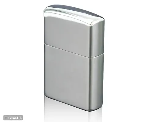 Vaishnavii High Polish Earth Silver Refillable Cigarette Pocket Lighter