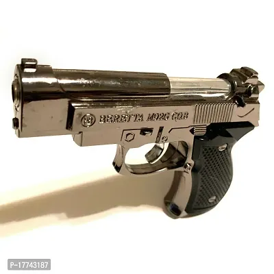 Vaishnavii Revolver Small Silver Pistol Creative Lighter Hanging Cigarette Gun Lighter Refillable Gas Lighter