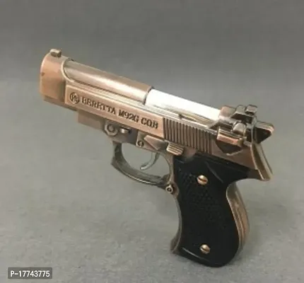 Vaishnavii Revolver Small Brown Pistol Creative Lighter Hanging Cigarette Gun Lighter Refillable Gas Lighter-thumb0