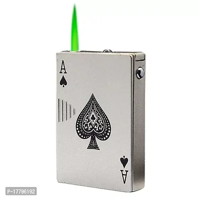 Vaishnavii Green Flame Refillable Ekka Cards Printed Gas/Cigarette Lighter-thumb2