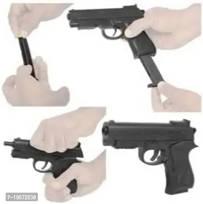 Mini Toy Gun 729 Black Pistol for Kids Toy Girls and Boy with 6mm BB Bullets 10 pcs darts-thumb0