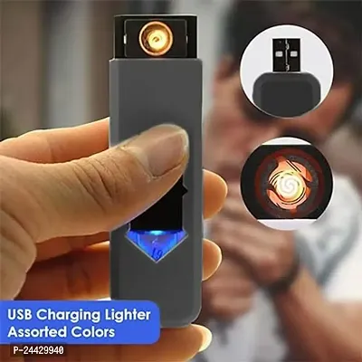 USB Cigarette Lighter Windproof Rechargeable Flameless Lighter. (Assorted Colours)