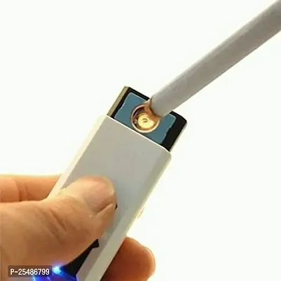 USB Cigarette Lighter Windproof Rechargeable Flameless Lighter. (Assorted Colours)-thumb0