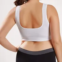 Women Cotton Non Padded Non-Wired Air Sports Bra (Pack of 3)-thumb1