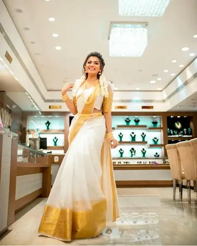 Must Have Organza Saree with Blouse piece 