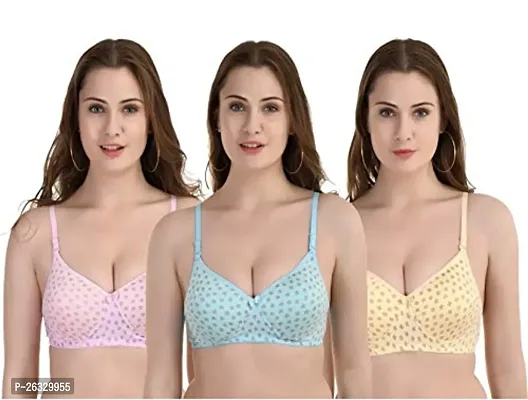 Stylish Multicoloured Cotton Solid Bras For Women-thumb0