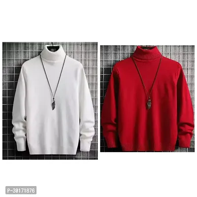 High Neck Sweatshirt, made up of Superior quality acrylic wool, that keeps you warm during Pre-winter season.