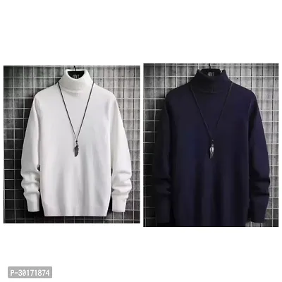 High Neck Sweatshirt, made up of Superior quality acrylic wool, that keeps you warm during Pre-winter season.-thumb2