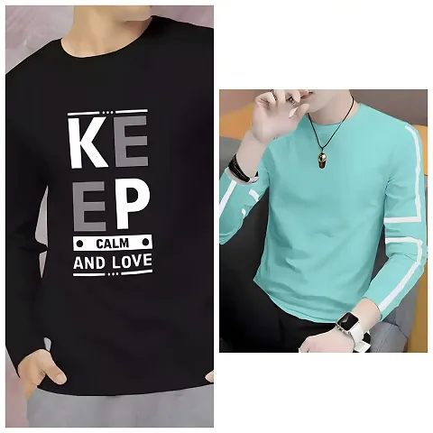 Stylish Long Sleeves Tees For Men Pack of 2