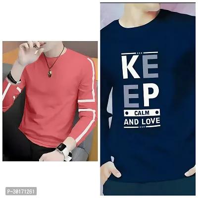 Trendy Polyester T- Shirts for Men(Pack of 2)