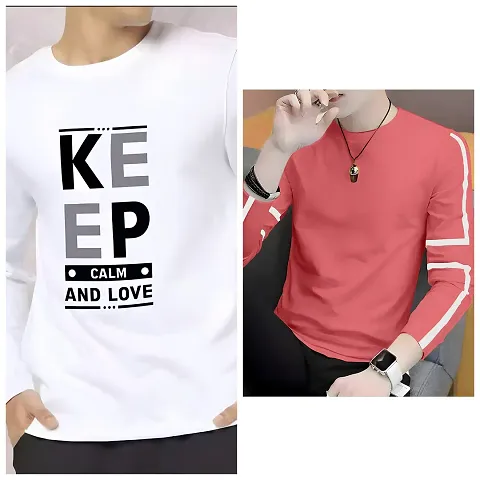 Stylish Long Sleeves Tees For Men Pack of 2