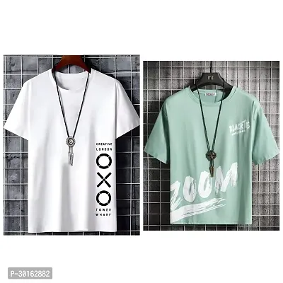 Trendy Polyester T- Shirts for Men(Pack of 2)