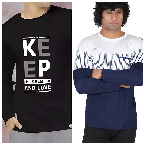 Stylish Long Sleeves Tees For Men Pack of 2