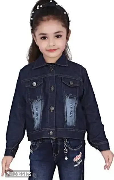 Comfortable Winter Denim Jacket For Baby Girl-thumb0