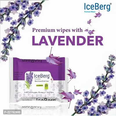 Ice Berg Wet Wipes Tissues For Cleaning Face Body Multipurpose Daily Cleansing Face Wipes Thick  Soft Makeup Remover Wet Wipes 25 Pcs/1Pack-thumb0