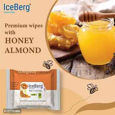 Ice Berg Wet Wipes Tissues For Cleaning Face Body Multipurpose Daily Cleansing Face Wipes Thick  Soft Makeup Remover Wet Wipes 25 Pcs/1Pack-thumb5