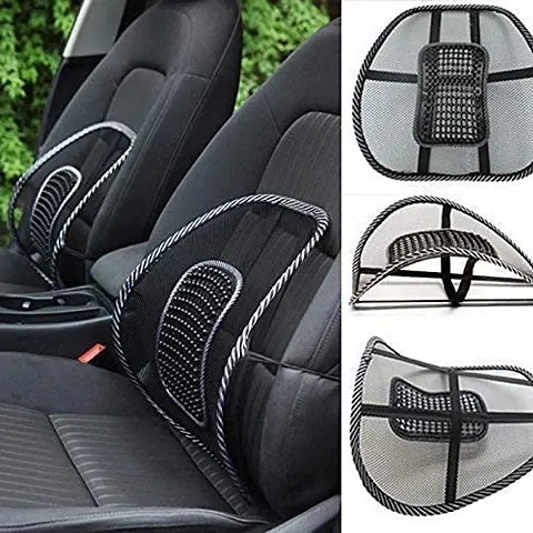 CARIZO Car Backrest Cushion Car Seat Lumber Support (Black) for Ford Figo (Type-IV) 2019 Onwards