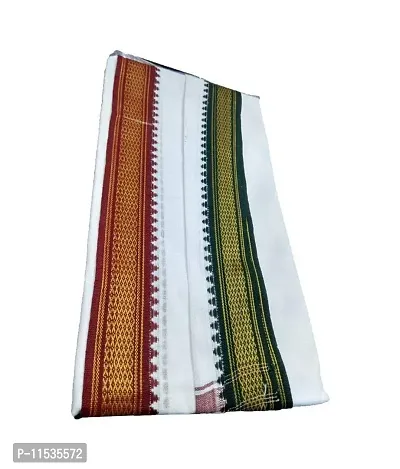 THE ANTILLES FABRICS White Cotton GAMCHA New & Modern Look Multicolor, Size (30?68) INCHES (B)-thumb0