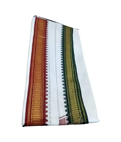 THE ANTILLES FABRICS White Cotton GAMCHA New & Modern Look Multicolor, Size (30?68) INCHES