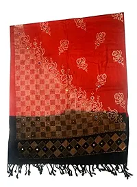 THE ANTILLES FABRICS DUPATTA for GIRLS RED BLACK COLOR-thumb1