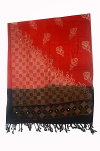 THE ANTILLES FABRICS DUPATTA for GIRLS RED BLACK COLOR-thumb3