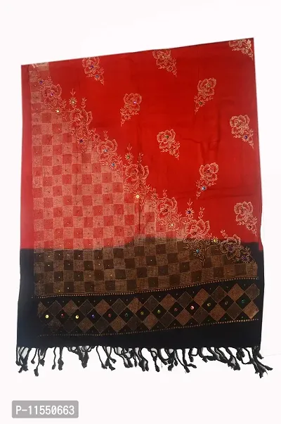 THE ANTILLES FABRICS DUPATTA for GIRLS RED BLACK COLOR-thumb4