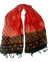 THE ANTILLES FABRICS DUPATTA for GIRLS RED BLACK COLOR-thumb2