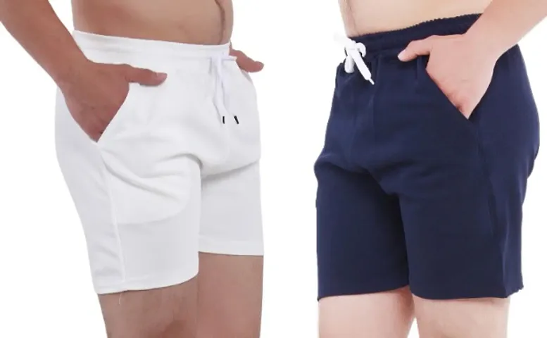 Men Solid Basic, Gym, Shorts Sports Shorts Bottom Set (PACK of 2)