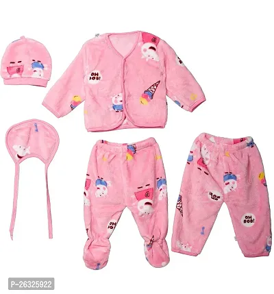 Comfertable Wool Pink Clothing Sets For Kids