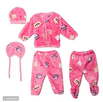 Comfertable Wool Pink Clothing Sets For Kids