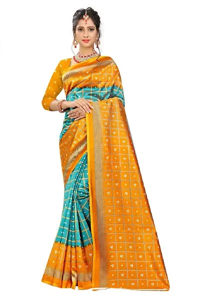 Stylish Polycotton Saree without Blouse piece For Women