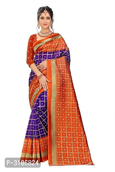 Elite Multicoloured Printed Mysore Silk Saree with Blouse piece