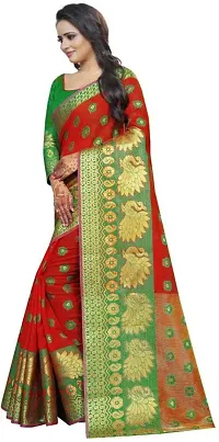 Fancy Banarasi Silk Fashion Designer Woven Work Sarees-thumb2