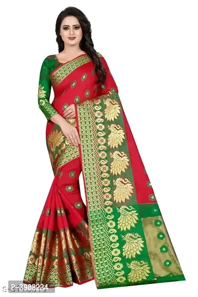 Fancy Banarasi Silk Fashion Designer Woven Work Sarees-thumb0
