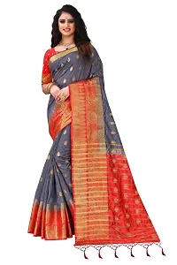 Women's Georgette & Woven Flower Printed Sarees with Blouse Piece (Pack of 2)-thumb1