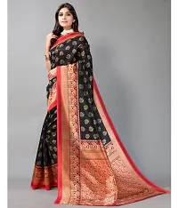 Stylish Art Silk  Saree with Blouse piece For Women-thumb2