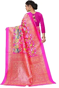 Stylish Art Silk  Saree with Blouse piece For Women-thumb1